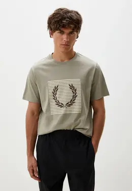 Fred Perry: Бежевая футболка 