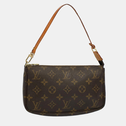 Louis Vuitton: Коричневый клатч  Pochette Accessoires