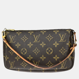 Louis Vuitton: Коричневый клатч  Pochette Accessoires