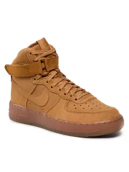 Nike: Жёлтые кеды  Air Force 1 High