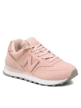 New Balance: Розовые кроссовки 