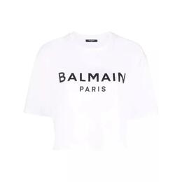 Balmain: Белая футболка 