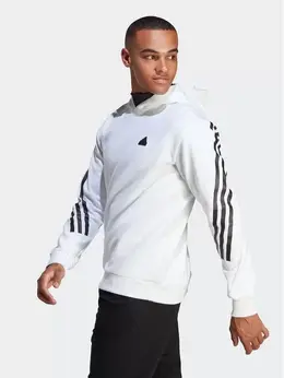 Adidas: Белая толстовка 