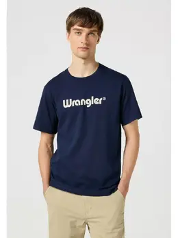 Wrangler: Синяя футболка 