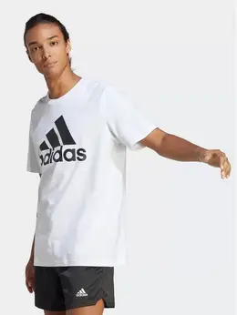 Adidas: Белая футболка 