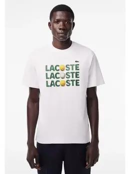 Lacoste: Белая футболка 