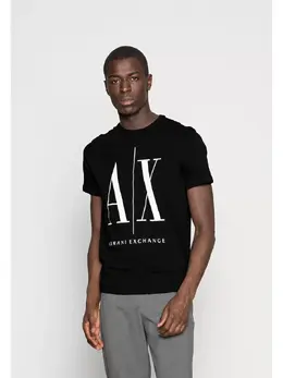 Armani Exchange: Чёрная футболка 