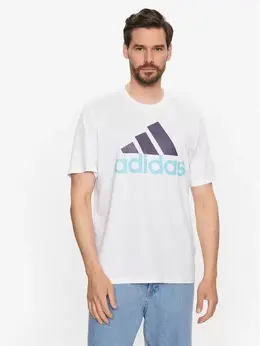 Adidas: Белая футболка 