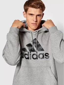 Adidas: Серая толстовка 