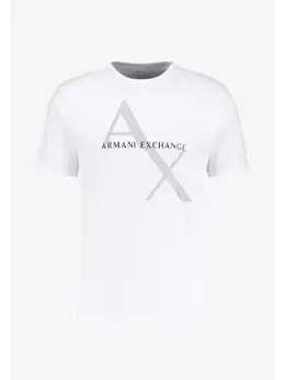 Armani Exchange: Белая футболка 