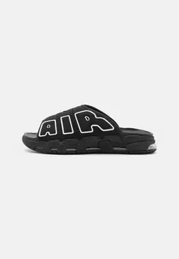 Nike: Чёрные шлёпанцы  Air More Uptempo