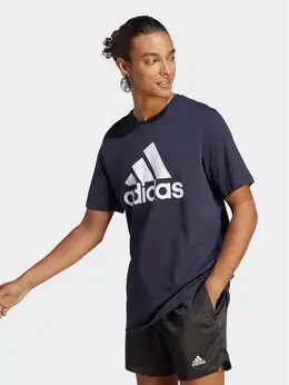 Adidas: Синяя футболка 