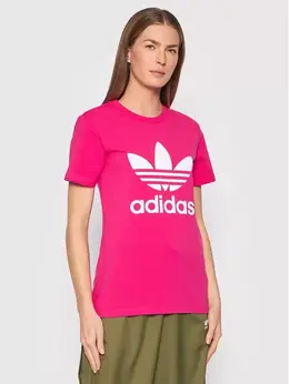 Adidas: Розовая футболка 