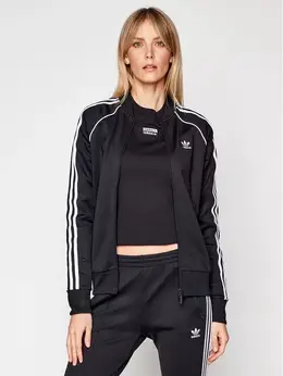 Adidas: Чёрная толстовка 