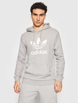 Adidas: Серая толстовка 