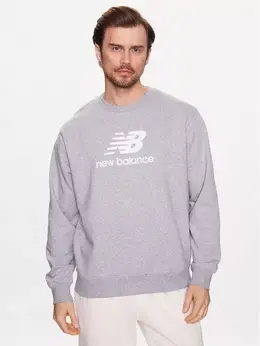 New Balance: Серый свитшот 