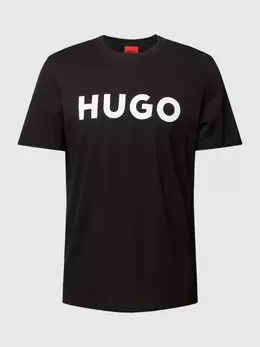 HUGO BOSS: Чёрная футболка 