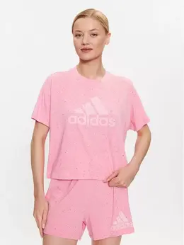 Adidas: Розовая футболка 