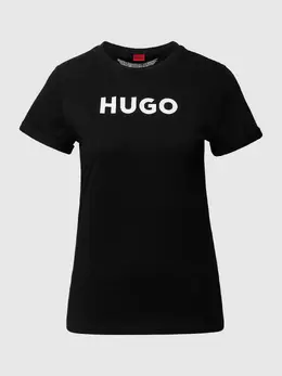 HUGO BOSS: Чёрная футболка 