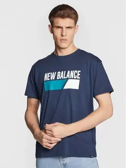 New Balance: Синяя футболка 