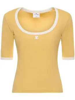 Courrèges: Хлопковая футболка 