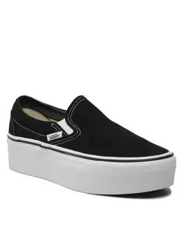 Vans: Чёрные мокасины  Classic Slip On