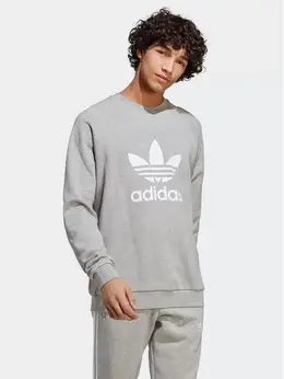 Adidas: Серый свитшот 