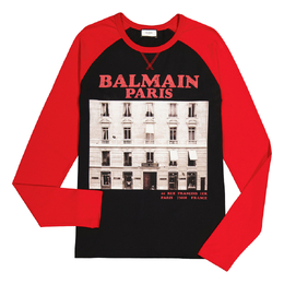 Balmain: Футболка с принтом 