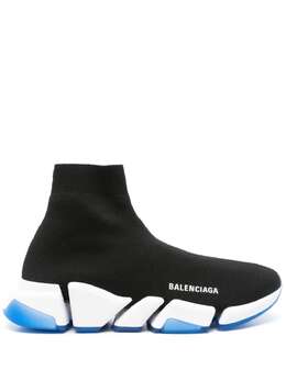 Balenciaga: Чёрные кроссовки  Speed.2