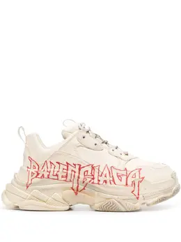 Balenciaga: Белые кроссовки  Triple S