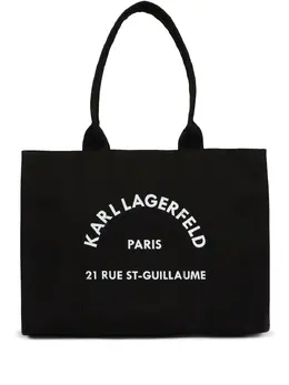 Karl Lagerfeld: Чёрная сумка-шоппер  Rue St Guillaume