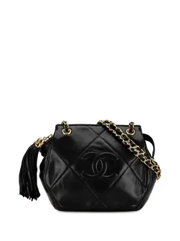 CHANEL Pre-Owned: Чёрная сумка через плечо 