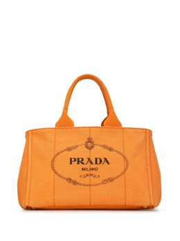 Prada Pre-Owned: Оранжевая сумка-шоппер 