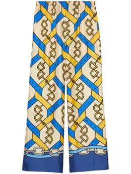Gucci: Брюки  Horsebit с принтом