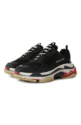 Balenciaga: Чёрные кроссовки  Triple S