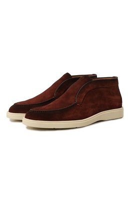 Santoni: Бордовые ботинки 