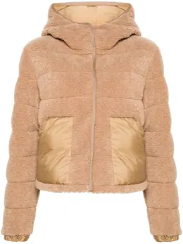 Moncler: Бежевая куртка 