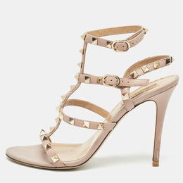 Valentino: Розовые сандалии  Rockstud