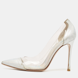 Gianvito Rossi: Серебристые туфли  Plexi