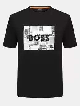 BOSS: Чёрная футболка 