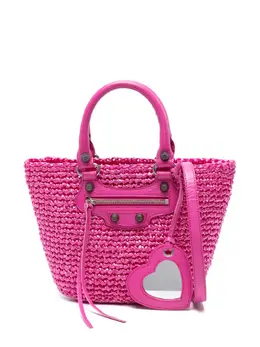 Balenciaga: Розовая сумка-шоппер  Le Cagole