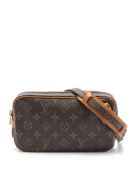 Louis Vuitton Pre-Owned: Коричневая сумка через плечо 