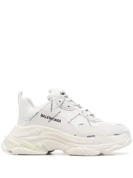 Balenciaga: Белые кроссовки  Triple S