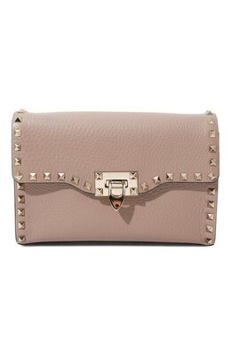 Valentino: Бежевая сумка  Rockstud Small