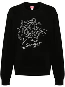 Kenzo: Чёрный свитшот  Tiger