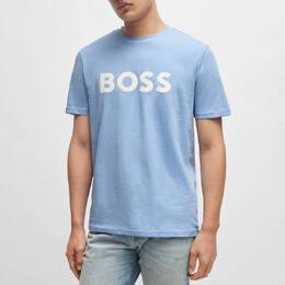 BOSS: Голубая футболка 