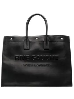 Saint Laurent: Чёрная сумка-шоппер  Rive Gauche