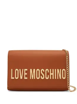 Love Moschino: Коричневая сумка через плечо 