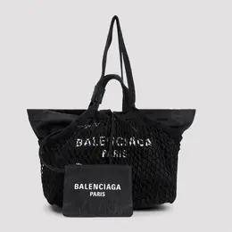 Balenciaga: Чёрная сумка-шоппер 