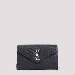 Saint Laurent: Чёрный кошелёк  YSL